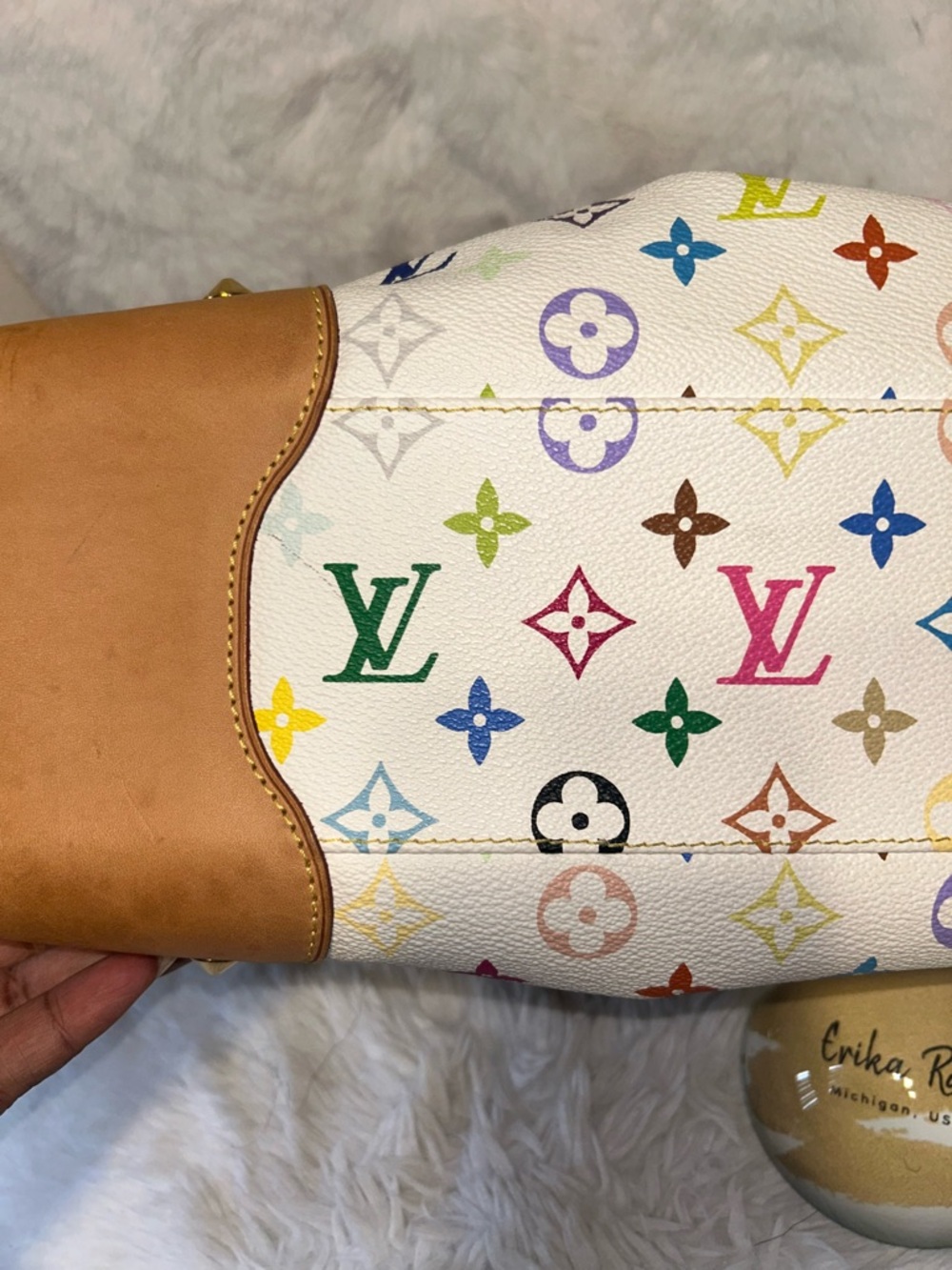 Louis Vuitton White Multicolor Monogram Judy GM - Picture 12 of 16